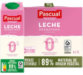Leche Pascual Desnatada (Pack 6 x 1L)