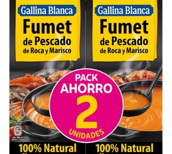 Fumet de Pescado de Roca y Marisco Gallina Blanca Pack 2 envases 1L