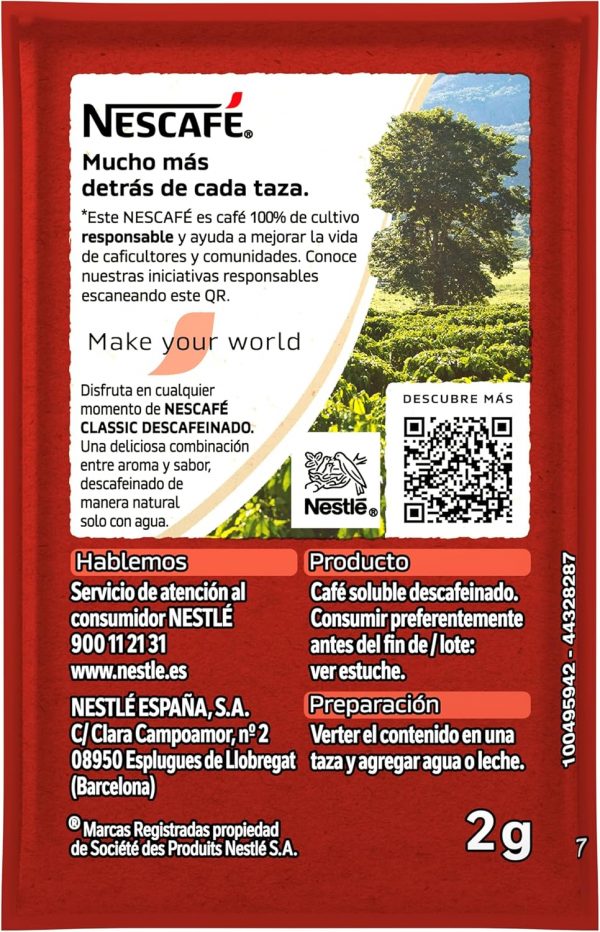 CAFE NESTLE DESCAFEINADO 50 SOBRES - Imagen 2