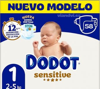 PAÑAL DODOT SENSITIVE 58 UNID TALLA 1