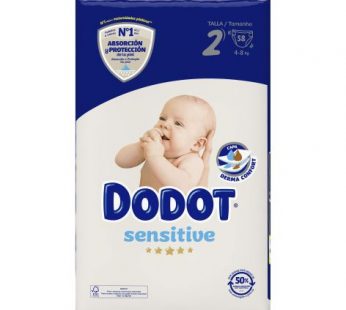 PAÑAL DODOT SENSITIVE 58 UNID TALLA 2