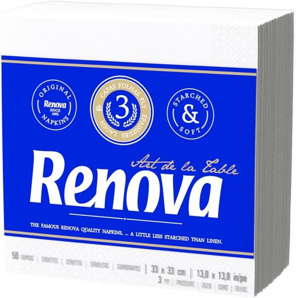 SERVILLETA DE PAPEL RENOVA 50 UNID