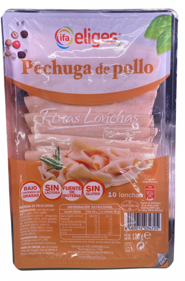 Pechuga de Pollo F/Lonc. Eliges 120g
