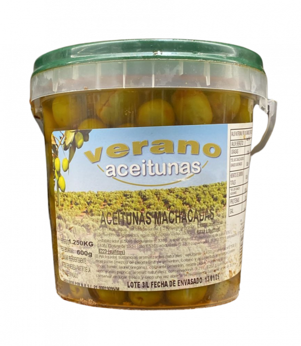 Aceituna verano Machacada 600g