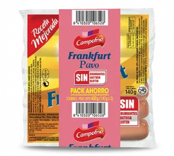 Salchichas Frankfurt Pavo Campofrío Pack 4 Unidades