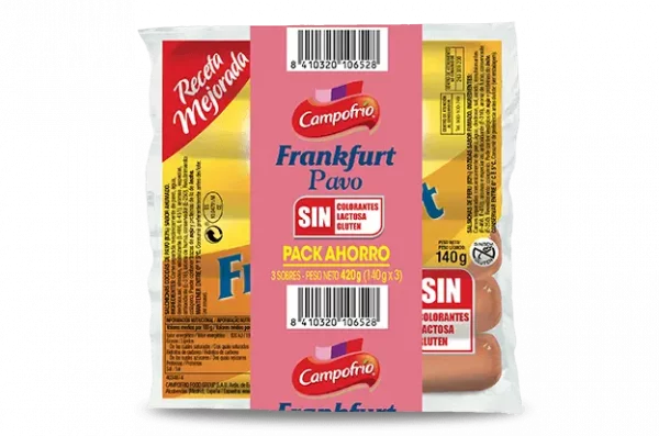 Salchichas Frankfurt Pavo Campofrío Pack 4 Unidades