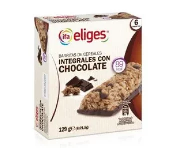 Barrita de Cereales integrales con chocolate Eliges 129g