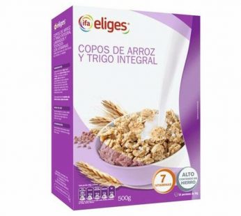 Copos de Arroz y trigo integral Eliges 500gr