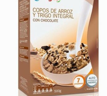 Copos de Arroz y trigo integral con Chocolate Eliges 500gr