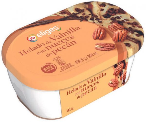 Helado vainilla nueces Eliges 900ml