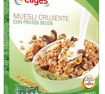 Muesli Crujientes con Frutos Secos Eliges 500gr