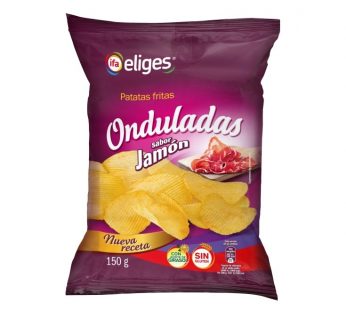 Patatas Onduladas Sabor Jamon Eliges 150g