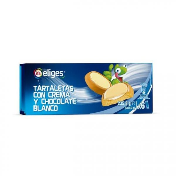 Tartaletas de Crema y chocolate Blanco Eliges 235g x 6