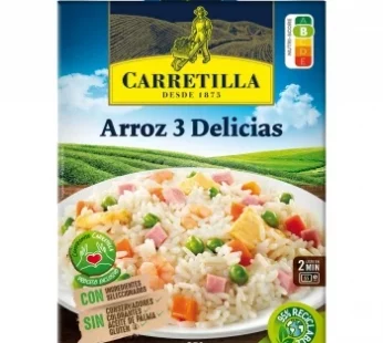 Arroz 3 delicias Carretilla sin gluten sin aceite de palma 250 g.