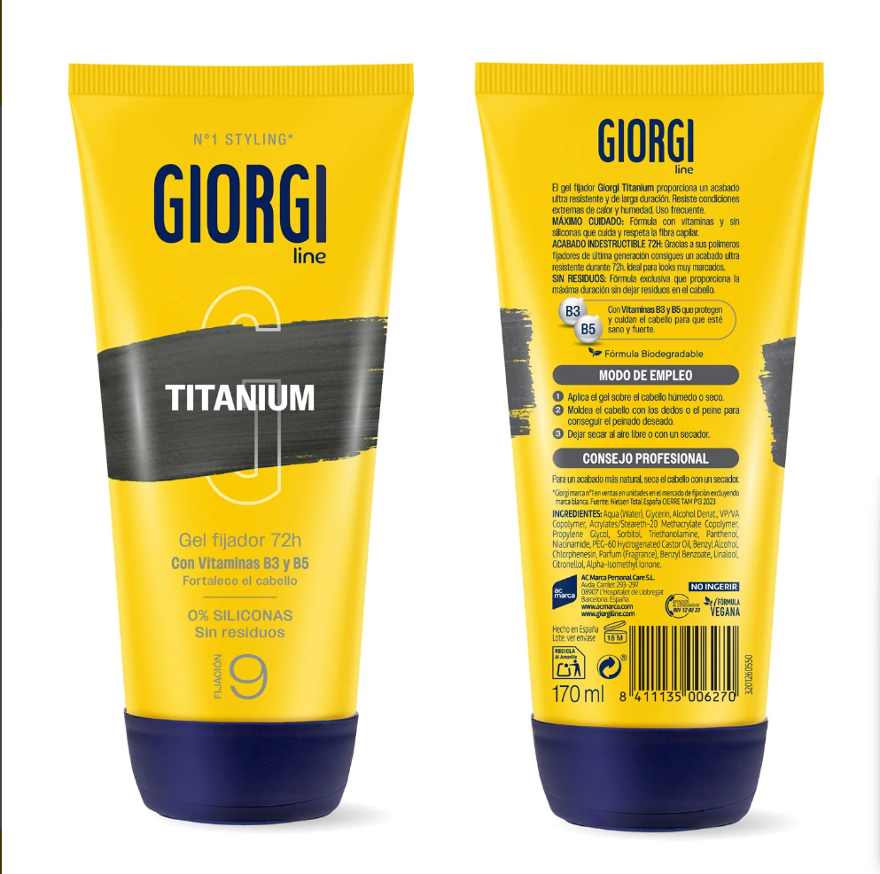 GEL GIORGI FIJACION TITANIUM 240 ML